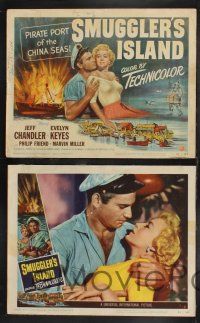 1g414 SMUGGLER'S ISLAND 8 LCs '51 Jeff Chandler, Evelyn Keyes, Pirate Port of China Seas!