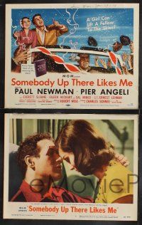 1g417 SOMEBODY UP THERE LIKES ME 8 LCs '56 Paul Newman as Rocky Graziano Pier Angeli, Sal Mineo!
