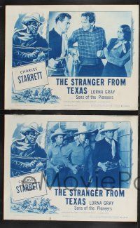 1g435 STRANGER FROM TEXAS 8 LCs R53 Charles Starrett, Lorna Gray, Richard Fiske, western!