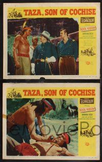 1g712 TAZA SON OF COCHISE 5 2D LCs '54 cool images of Rock Hudson and Native American Indians!