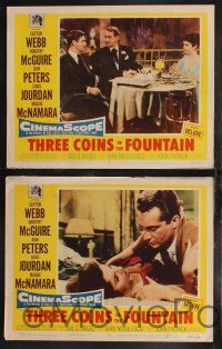 1g643 THREE COINS IN THE FOUNTAIN 6 LCs '54 Clifton Webb, Dorothy McGuire, Jean Peters,Louis Jourdan