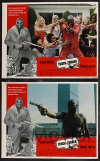 1g471 TRUCK TURNER 8 LCs '74 AIP, great image of Isaac Hayes with gun & fur coat!