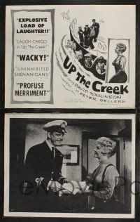 1g826 UP THE CREEK 4 LCs '59 Peter Sellers comedy directed by Val Guest, w/ cool tc art!