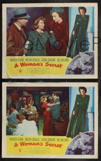1g917 WOMAN'S SECRET 3 LCs '49 Maureen O'Hara had to stop her at any cost, Nicholas Ray noir!