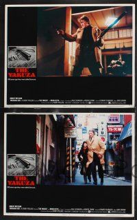 1g514 YAKUZA 8 LCs '75 images of Richard Jordan, Robert Mitchum & Takakura Ken, Japanese mob!