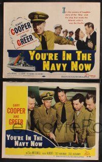 1g517 YOU'RE IN THE NAVY NOW 8 LCs '51 Naval officer Gary Cooper with Eddie Albert, Jane Greer!