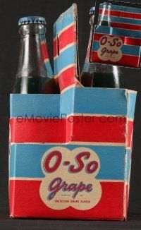 1h003 LOT OF 2 BOTTLES OF O-SO GRAPE SODA '40s they're still in the original packaging!
