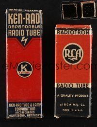 1h006 LOT OF 2 RADIO TUBES '30s quality products from RCA and Ken-Rad!