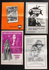 1h107 LOT OF 6 UNCUT PRESSBOOKS AND 1 CUT PRESSBOOK '60s-80s a variety of cool advertising images!