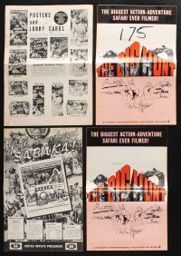 1h108 LOT OF 6 CUT AND UNCUT PRESSBOOKS '50s-60s a variety of great advertising images!