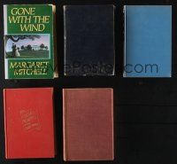 1h041 LOT OF 5 HARDCOVER NOVELS '20s-60s Margaret Mitchell's Gone with the Wind & more!