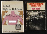 1h046 LOT OF 2 HARDCOVER BOOKS WRITTEN BY REX REED '60s-70s Conversations in the Raw & more!