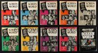 1h017 LOT OF 10 HARDCOVER SCREEN WORLD FILM ANNUAL BOOKS '70s filled with movie information!