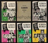 1h019 LOT OF 6 HARDCOVER SCREEN WORLD FILM ANNUAL BOOKS '60s filled with movie information!