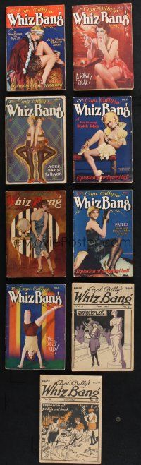 1h116 LOT OF 9 CAPT. BILLY'S WHIZ BANG MAGAZINES '20s-30s great cover images of sexy ladies!
