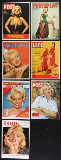 1h122 LOT OF 7 REPRO MAGAZINE COVERS OF MARILYN MONROE '90s sexy images of the legendary star!