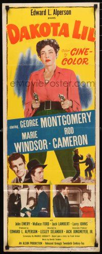 1j511 DAKOTA LIL yellow insert '50 Marie Windsor is out to get George Montgomery as Tom Horn!