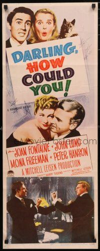 1j513 DARLING, HOW COULD YOU! insert '51 Joan Fontaine, John Lund, from James M. Barrie play!