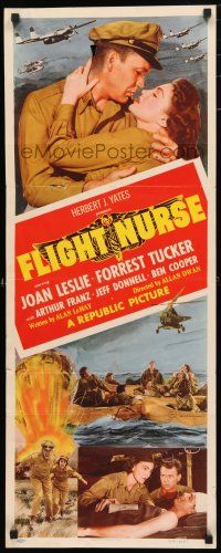 1j552 FLIGHT NURSE insert '53 Joan Leslie & Forrest Tucker help win the Korean War!
