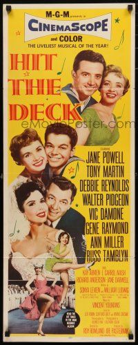 1j590 HIT THE DECK insert '55 Debbie Reynolds, Jane Powell, Tony Martin, Pidgeon, Ann Miller!