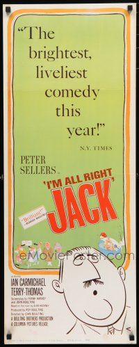 1j596 I'M ALL RIGHT JACK insert '60 Boulting brothers, everybody loves Peter Sellers, English!