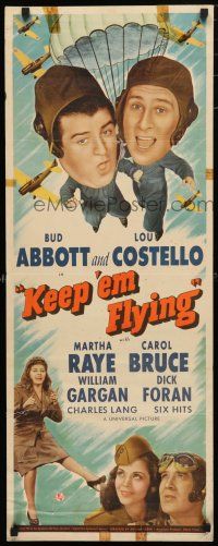 1j607 KEEP 'EM FLYING insert '41 Bud Abbott & Lou Costello in the United States Army Air Corps!
