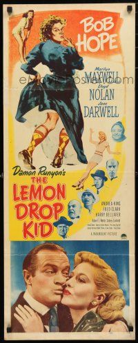 1j616 LEMON DROP KID insert '51 wacky artwork of Bob Hope in drag, Marilyn Maxwell!