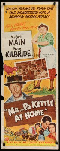 1j621 MA & PA KETTLE AT HOME insert '54 Marjorie Main & Percy Kilbride try modern farming!