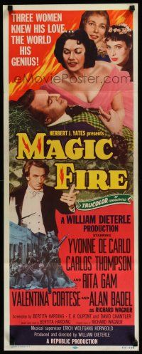1j622 MAGIC FIRE insert '55 William Dieterle, Yvonne De Carlo, Alan Badel as Richard Wagner!