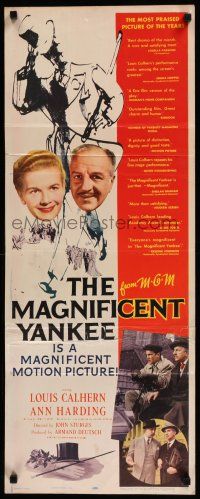 1j624 MAGNIFICENT YANKEE insert '51 Louis Calhern as Oliver Wendell Holmes, John Sturges directed!