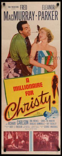 1j635 MILLIONAIRE FOR CHRISTY insert '51 Fred MacMurray embraces Eleanor Parker!