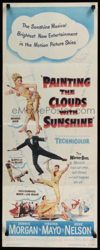 1j653 PAINTING THE CLOUDS WITH SUNSHINE insert '51 Dennis Morgan, sexy Virginia Mayo, Gene Nelson