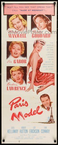 1j655 PARIS MODEL insert '53 sexy Marilyn Maxwell, Paulette Goddard & Eva Gabor!