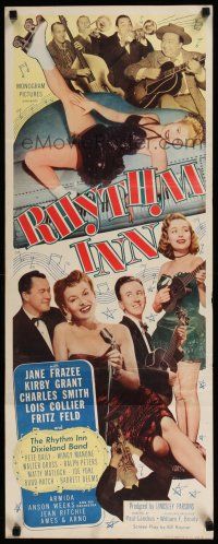 1j678 RHYTHM INN insert '51 Jane Frazee, Kirby Grant, Rhythm Inn Dixieland Band, sexy showgirls!
