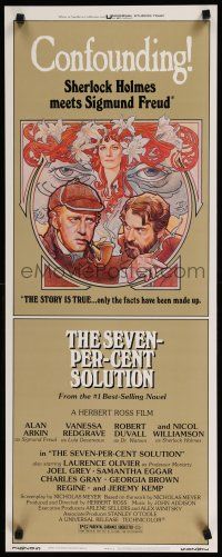 1j702 SEVEN-PER-CENT SOLUTION insert '76 Arkin, Robert Duvall, Vanessa Redgrave, great Drew art!