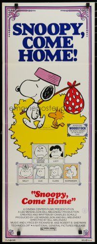 1j720 SNOOPY COME HOME insert '72 Peanuts, Charlie Brown, great Schulz art of Snoopy & Woodstock!