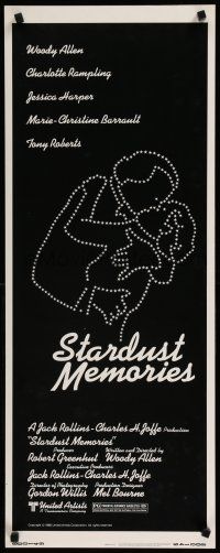 1j739 STARDUST MEMORIES insert '80 directed by Woody Allen, cool star constellation art!