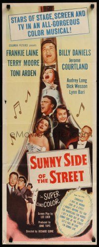 1j756 SUNNY SIDE OF THE STREET insert '51 Frankie Laine, Billy Daniels & Terry Moore!