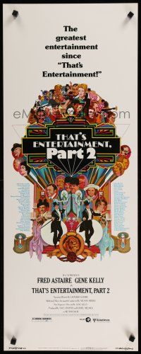 1j780 THAT'S ENTERTAINMENT PART 2 style C insert '75 Fred Astaire, Gene Kelly & MGM greats by Peak!