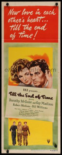 1j787 TILL THE END OF TIME insert '46 Dorothy McGuire, Guy Madison, early Robert Mitchum