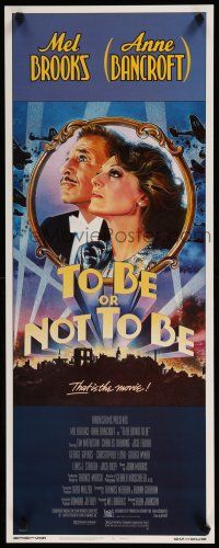 1j791 TO BE OR NOT TO BE insert '83 art of Mel Brooks & Anne Bancroft by Drew Struzan!