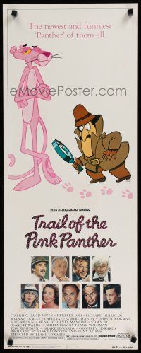 1j799 TRAIL OF THE PINK PANTHER insert '82 Peter Sellers, Blake Edwards, cool cartoon art!