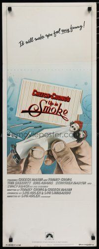 1j807 UP IN SMOKE style B insert '78 Cheech & Chong marijuana drug classic, great art!
