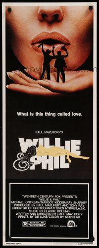 1j842 WILLIE & PHIL insert '80 Michael Ontkean, Margot Kidder, Ray Sharkey, Paul Mazursky