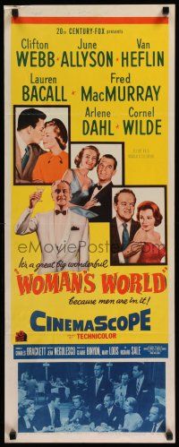 1j845 WOMAN'S WORLD insert '54 June Allyson, Clifton Webb, Van Heflin, Bacall, MacMurray, Dahl!