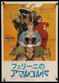 1j016 AMARCORD Japanese '74 Federico Fellini classic comedy, art by Giuliano Geleng!
