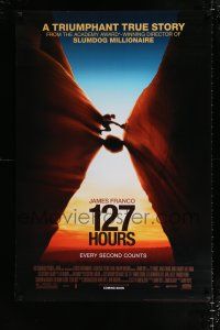 1k011 127 HOURS advance DS 1sh '10 Danny Boyle, James Franco, cool image of climber over rock!