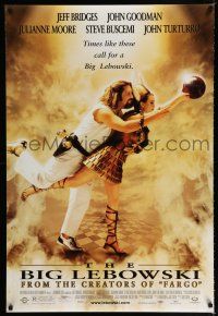 1k087 BIG LEBOWSKI DS 1sh '98 Coen Bros cult classic, Jeff Bridges bowling w/Julianne Moore!