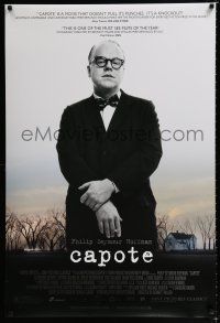 1k124 CAPOTE DS 1sh '06 great portrait of Philip Seymour Hoffman as Truman Capote!