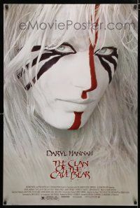 1k144 CLAN OF THE CAVE BEAR 1sh '86 fantastic image of Daryl Hannah in tribal make up!